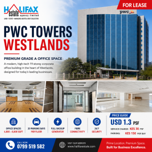 Premium Grade A Office Space To Let – PwC Towers, Westlands