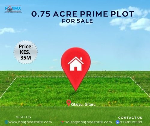 Prime 0.75 Acre Plot - Kikuyu, Gitaru